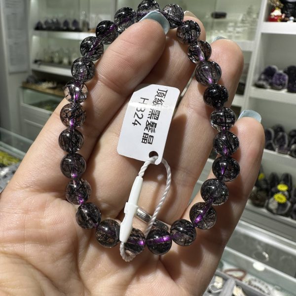 頂級 黑髮晶 7.5mm HB24