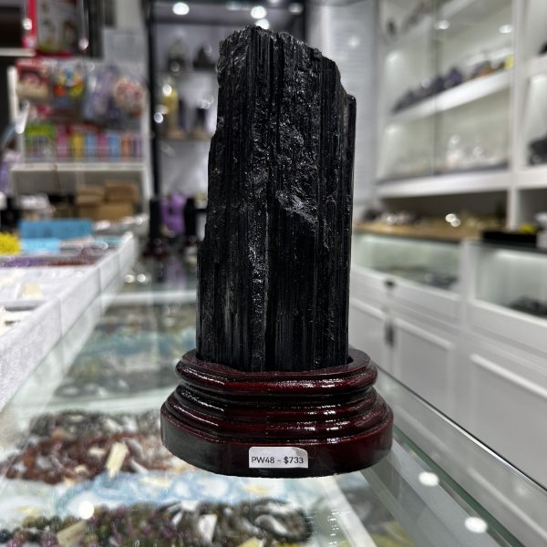 黑碧璽原石柱 PW48