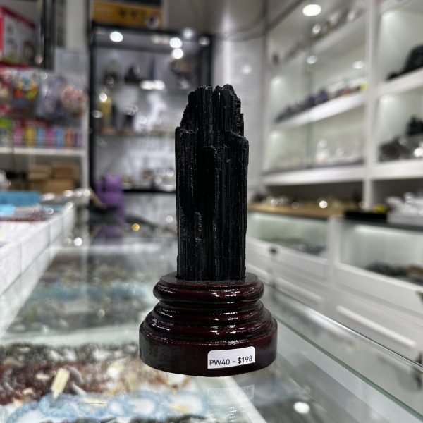 黑碧璽原石柱 PW40